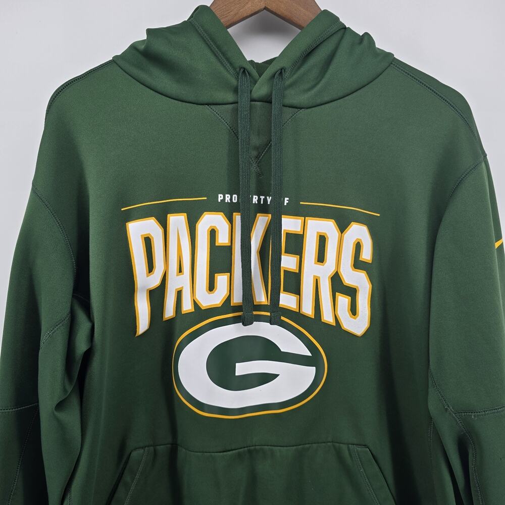 Nike NFL Green Bay Packers On Field Dri Fit Hoodie Mens‎ L Green - Picture 2 of 6